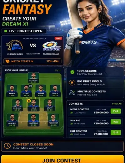 Kashi Satta (kashi satta king) fantasy cricket & matchday visual 3